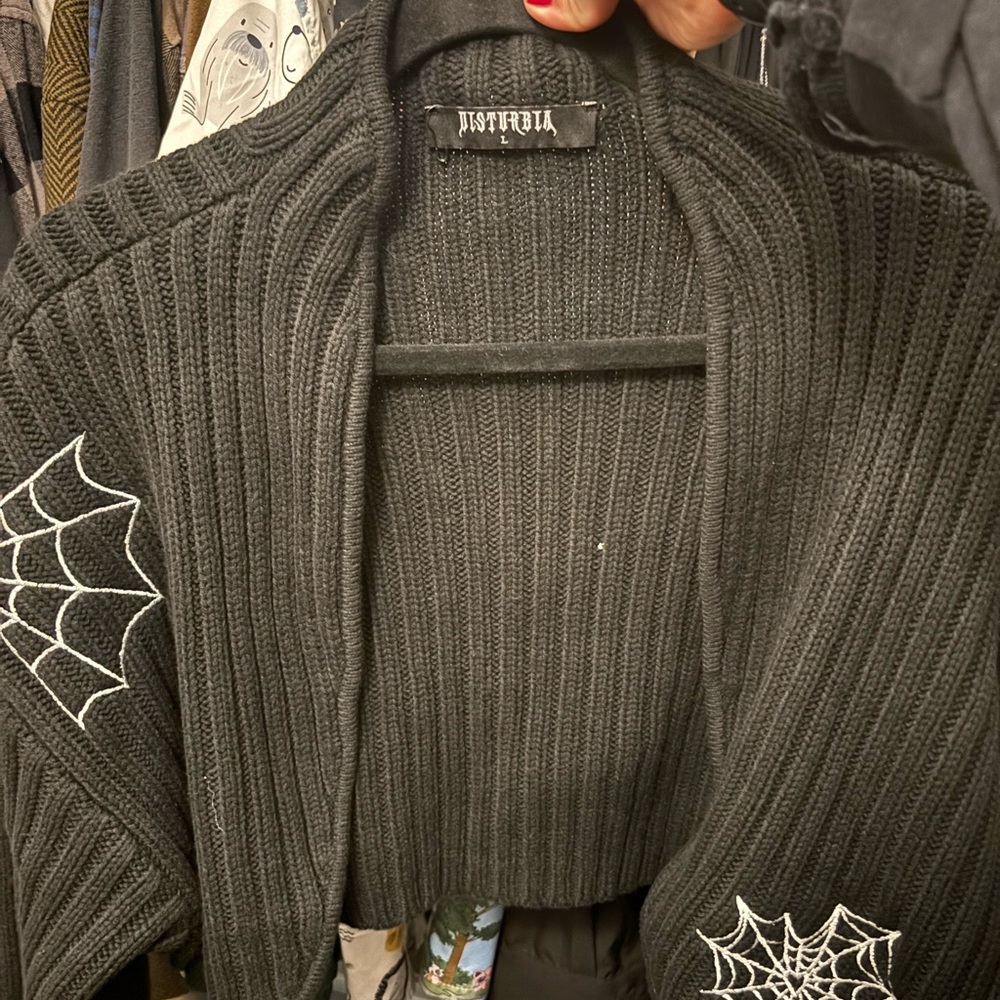 Disturbia Black Spider Web Bolero